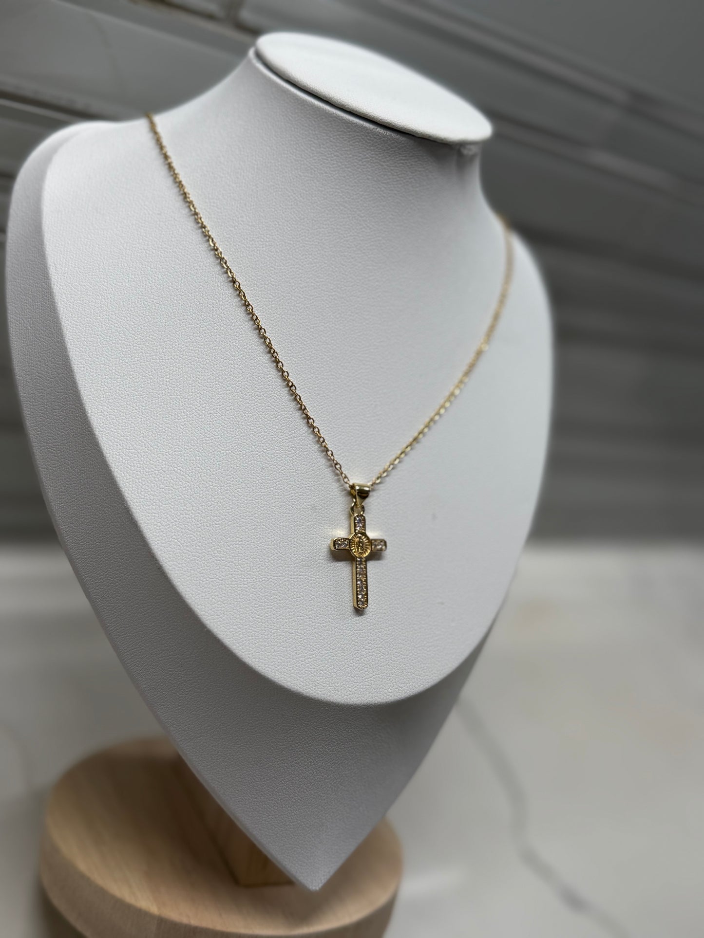 Mary Cross Necklace