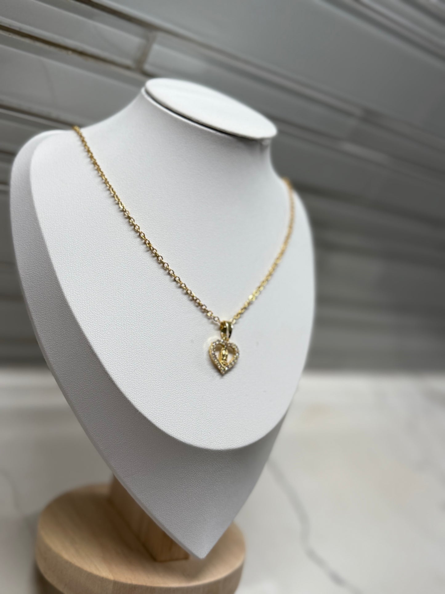 Our lady of Guadalupe Golden heart necklace