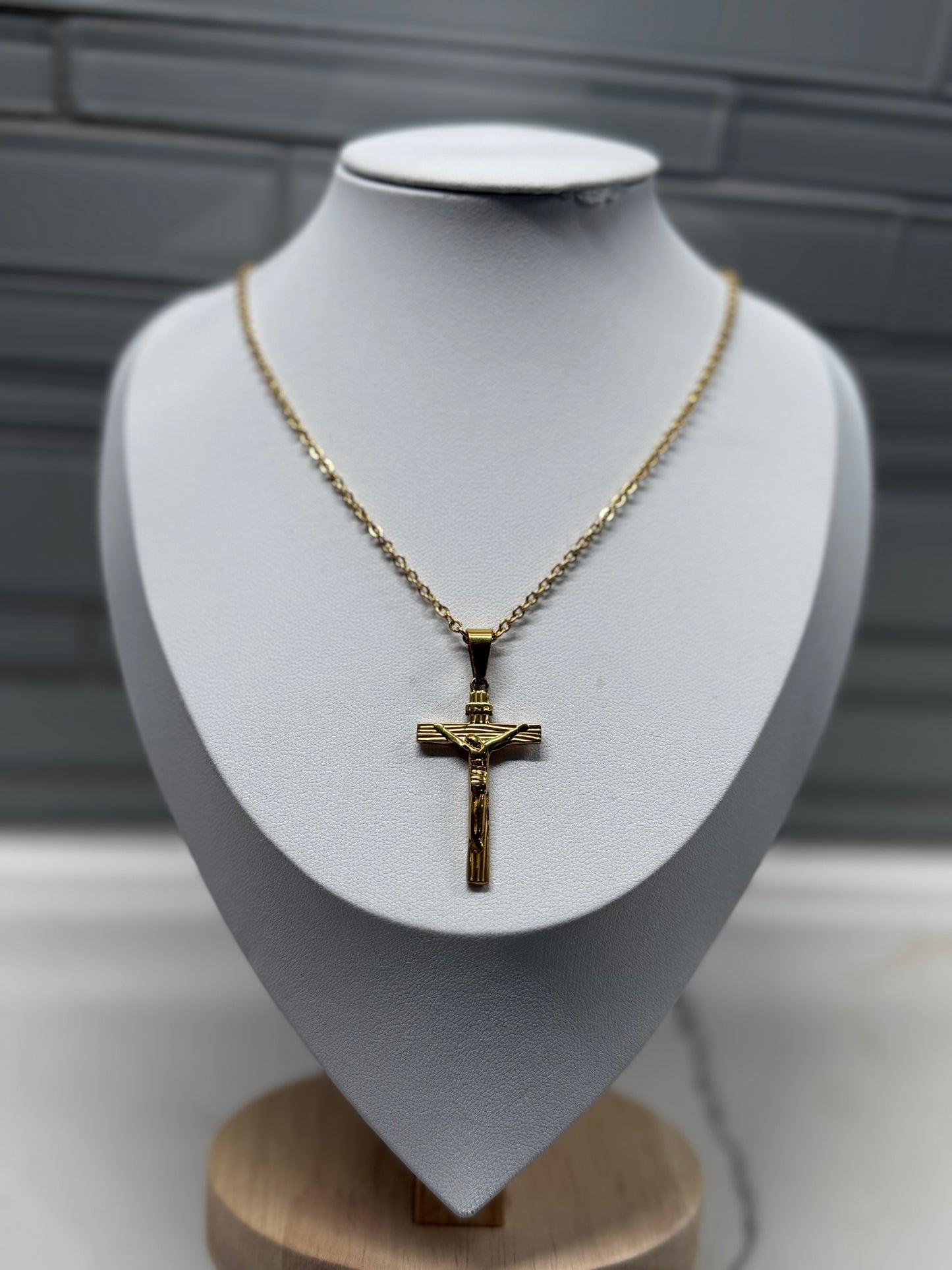 Wooden Cross Necklace