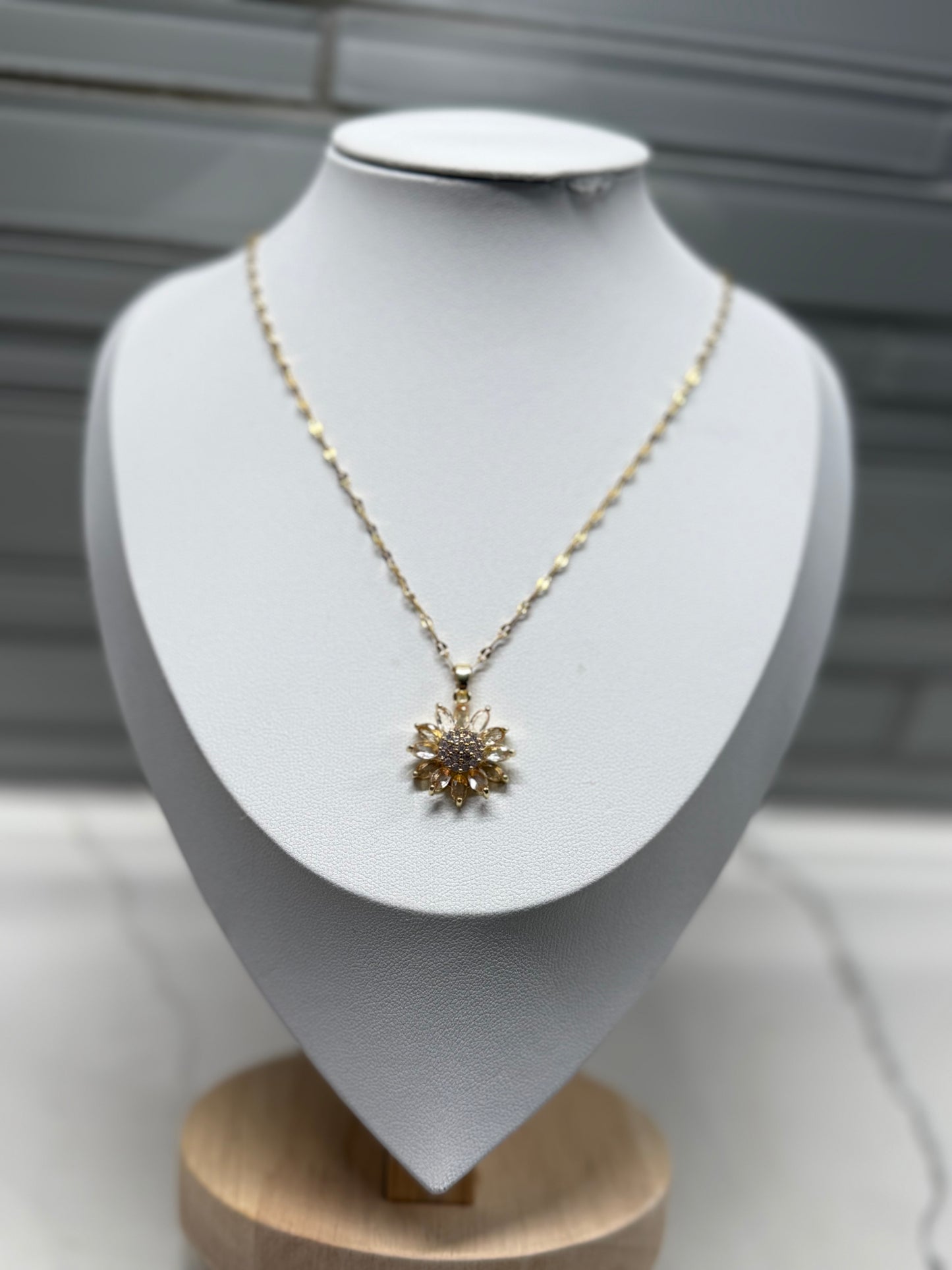 Golden Sunflower Necklace