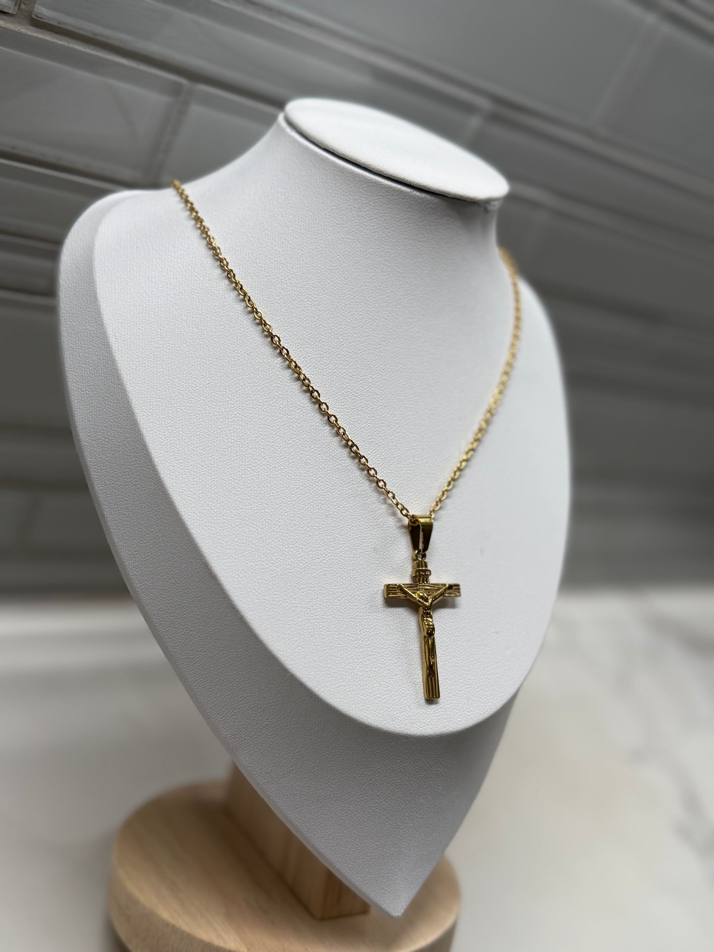 Wooden Cross Necklace