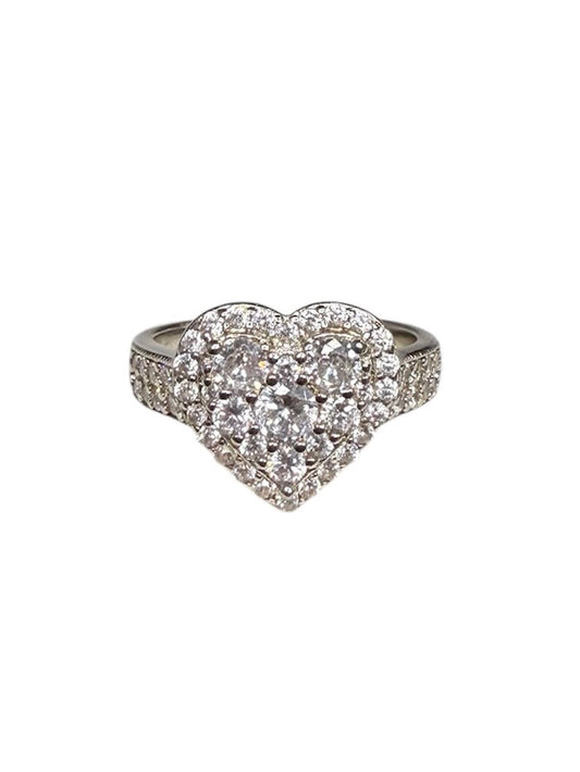 Mega Sparkling Heart Ring