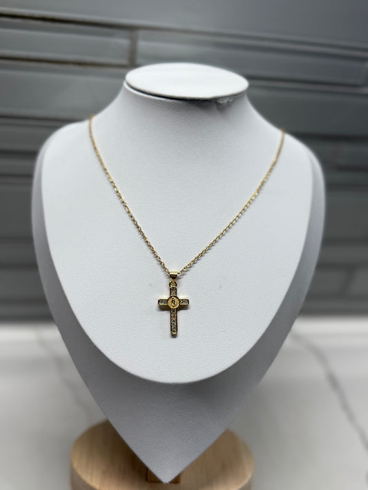 Mary Cross Necklace