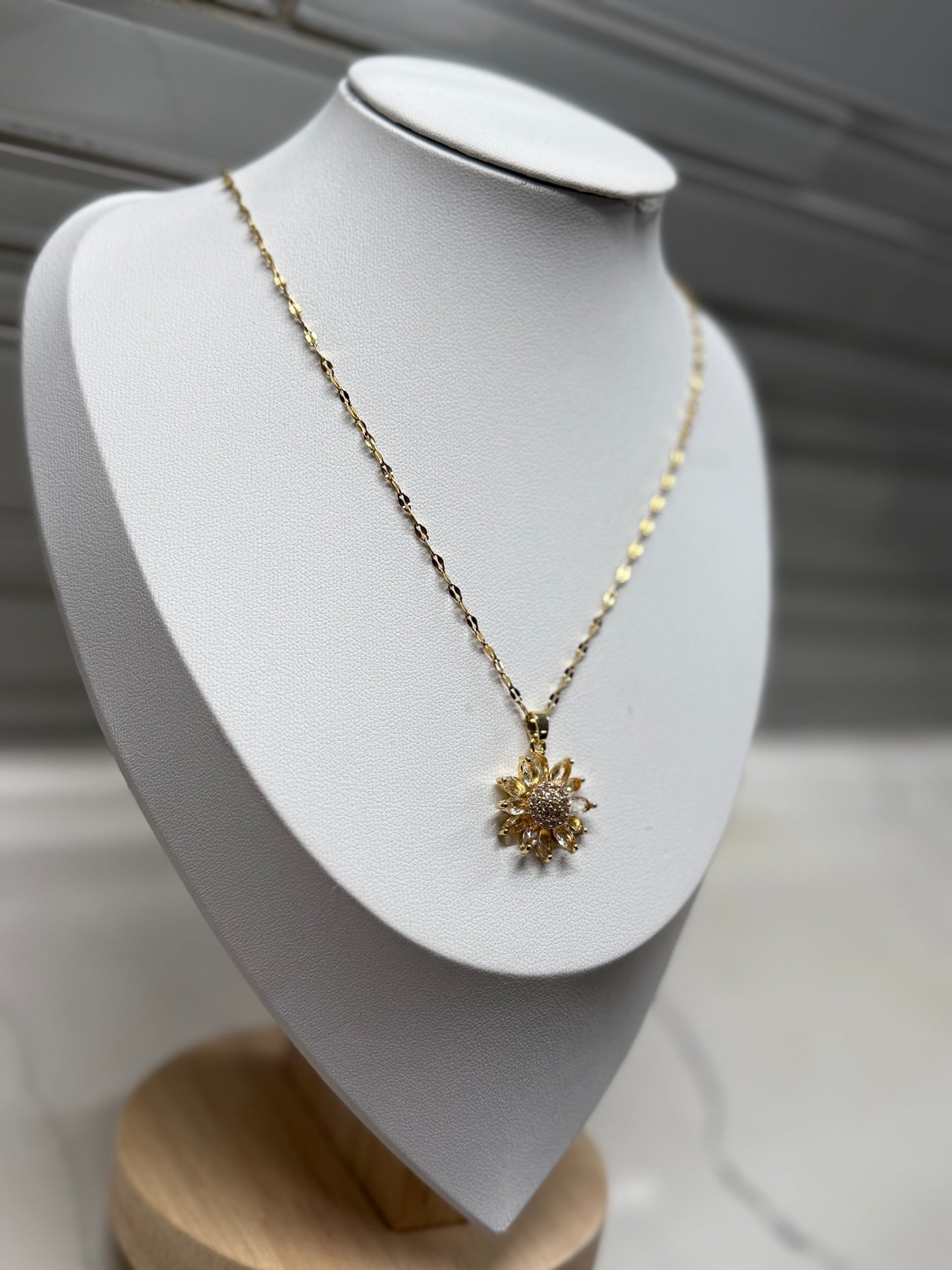 Golden Sunflower Necklace