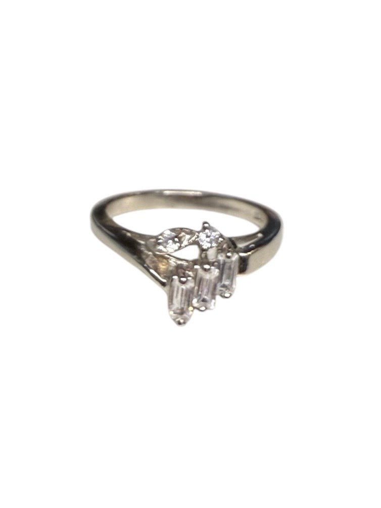 Triple Cascade Sparkle Ring